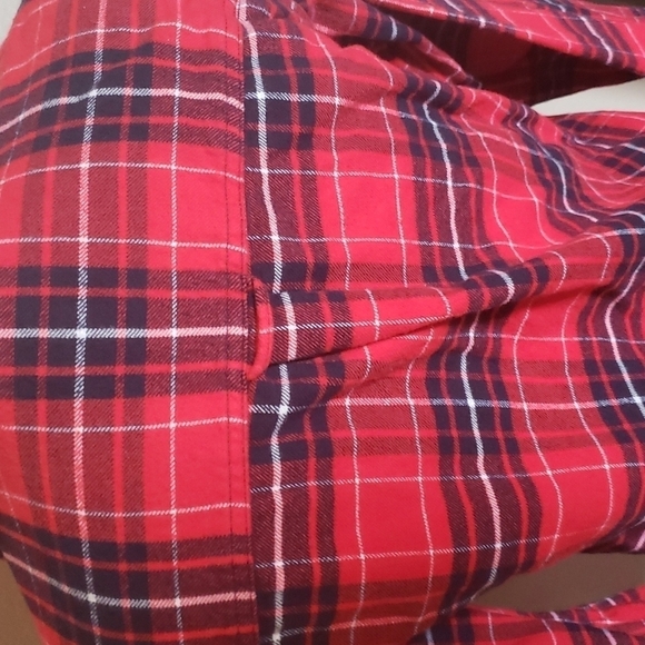 Merona checkered plaid fannel long sleeve button down shirt - Picture 5 of 6